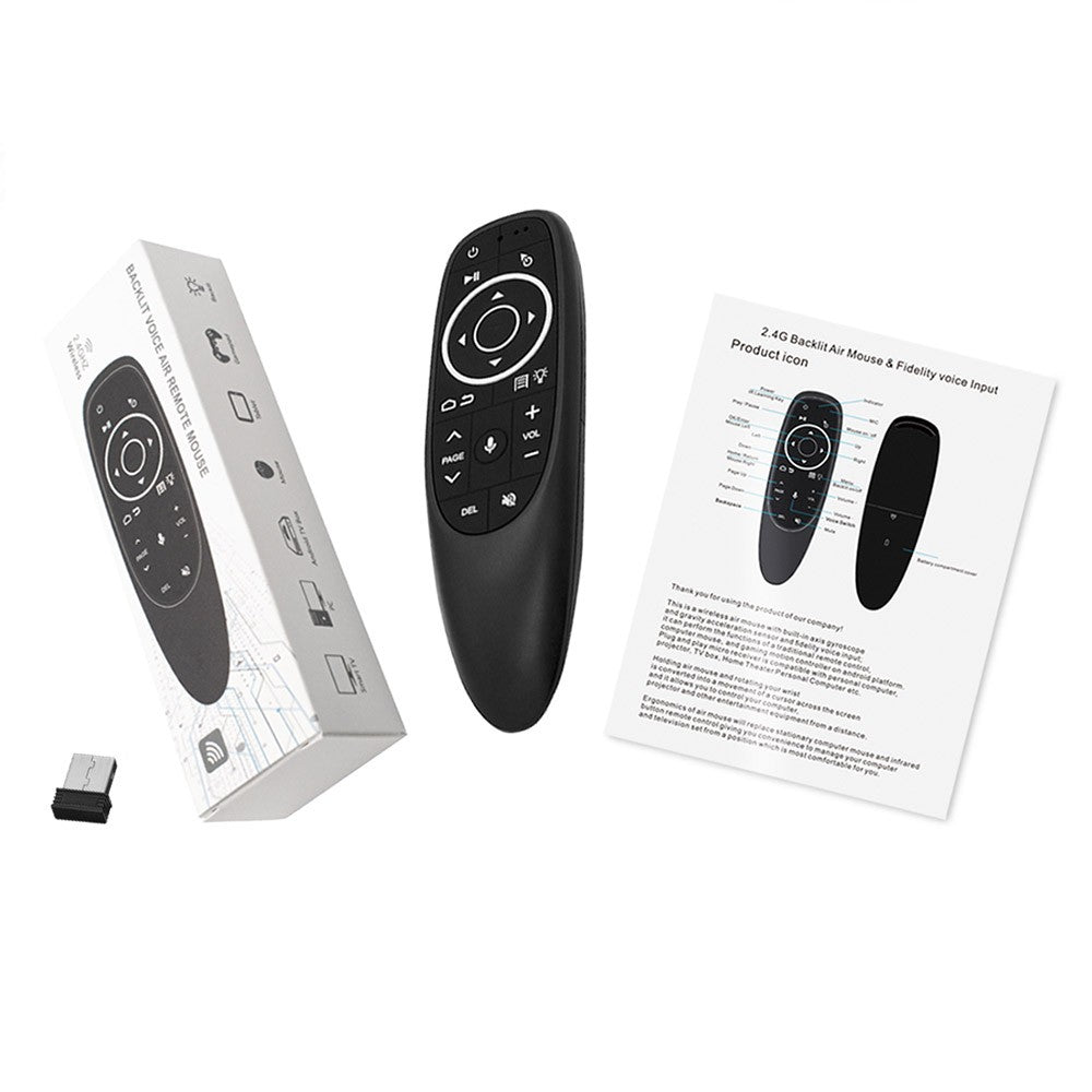 G10S PRO 2.4G Air Mouse Wireless Gyroscope Voice Control LED Backlight Remote Control for Smart TV Box Projector G10S PRO 2.4G Air Mouse Wireless Gyroscope Voice Control LED Backlight Remote Control for Smart TV Box Projector